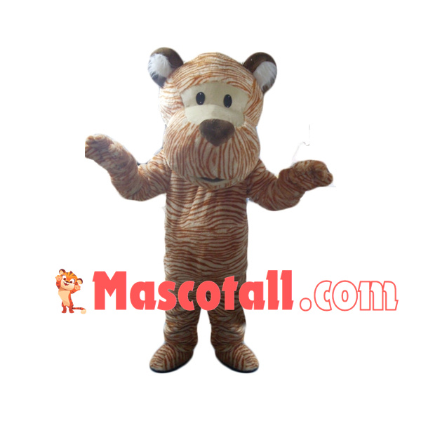 Striped Tiger Mascot Costume For Adult