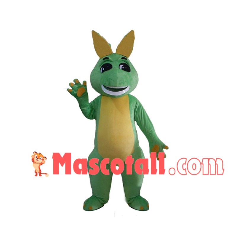 Cartoon Green Kangaroo Adult Mascot Costume