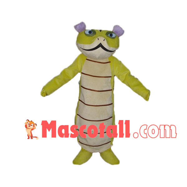 Conspicuous Bright Yellow Stick Insect Mascot Costume