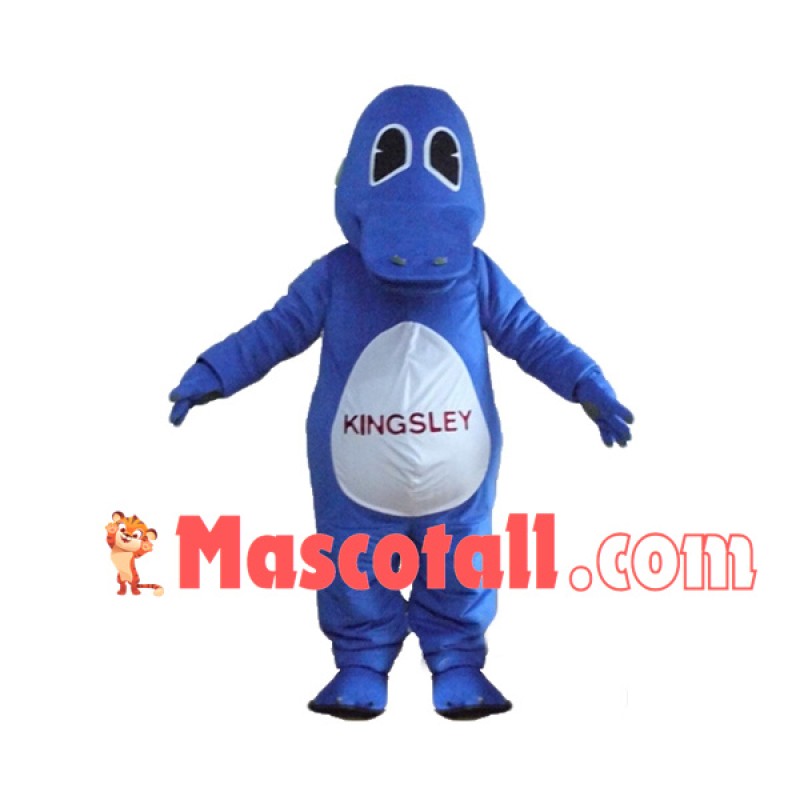 Cute Cartoon Blue Dragon Mascot Costume