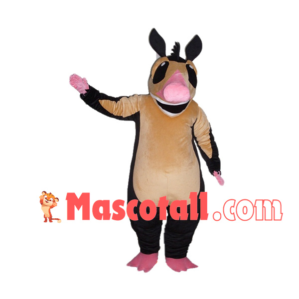 Forest Badger With Pink Limbs Mascot Costume