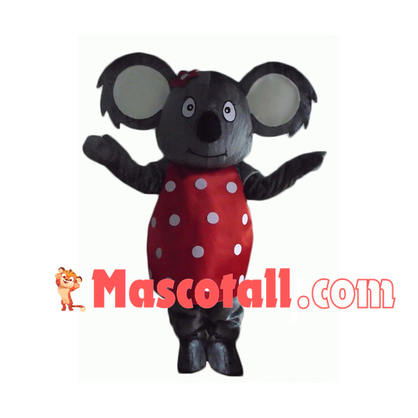 Koala Wearing Polka Dot Dress Mascot Costume