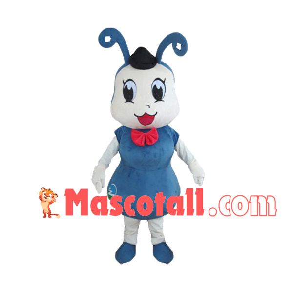 Dark Blue Soft Cartoon Ant Mascot Costume