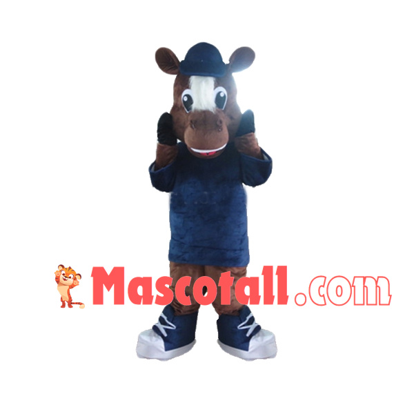 Playing Horse With Sports Suit Mascot Costume
