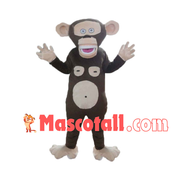 Clownish Monkey Showing Nipples Mascot Costume