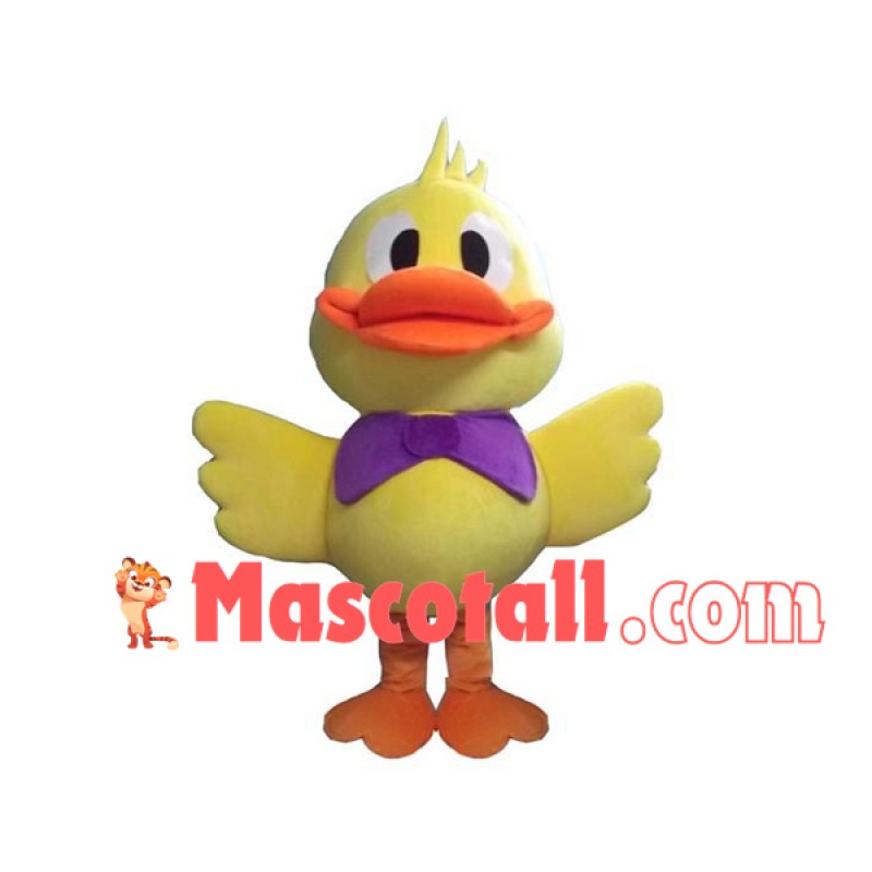 Yellow Duck With Thick Lips Mascot Costume