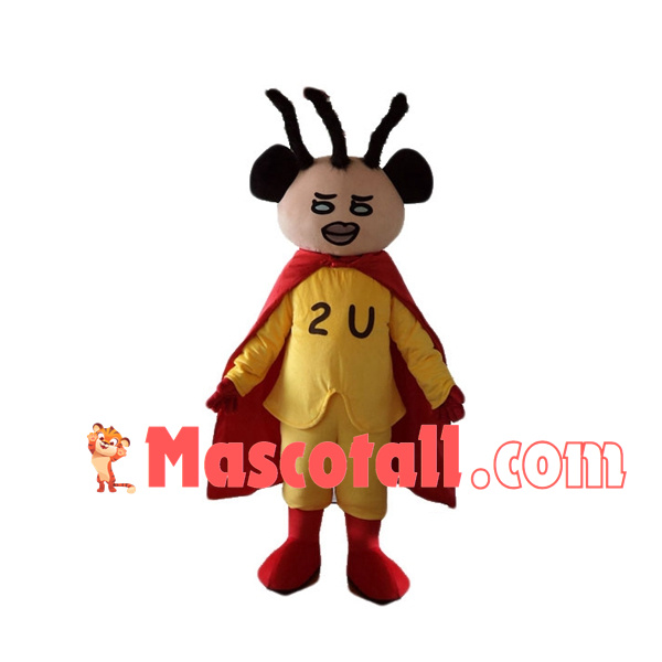 Funny Doll With Three Upturned Braids Mascot Costume