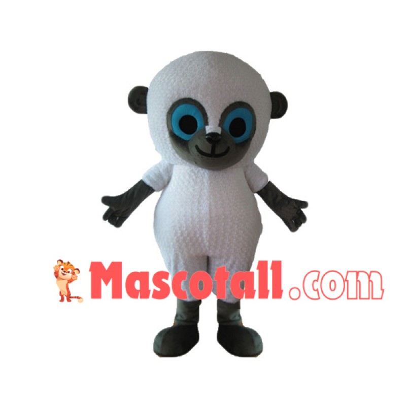 Light Soft White Baby Monkey Mascot Costume