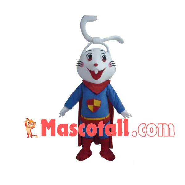 Super Bunny With Knotted Ears Mascot Costume