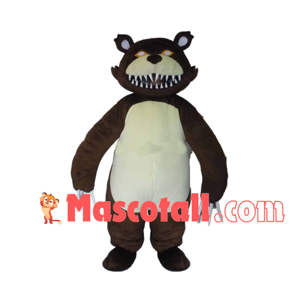 Terrible Violent Bear With Sharp Claws Mascot Costume