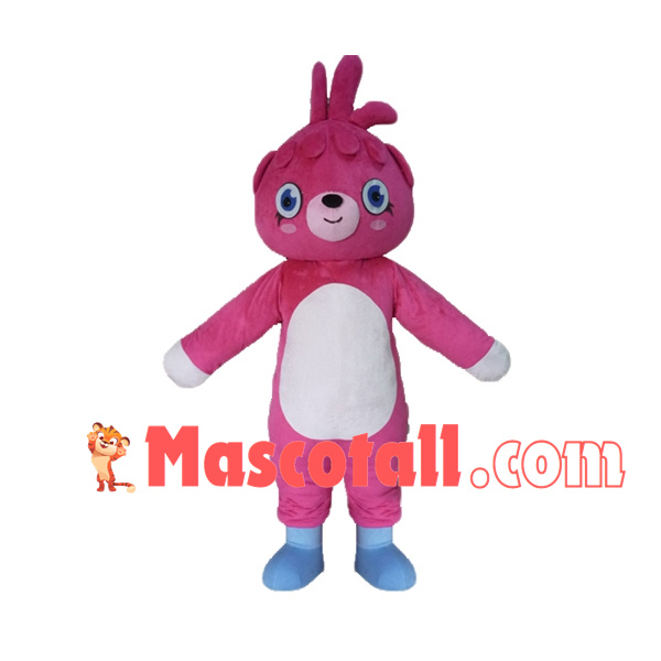 Adult Likable Pink Bear Mascot Costume