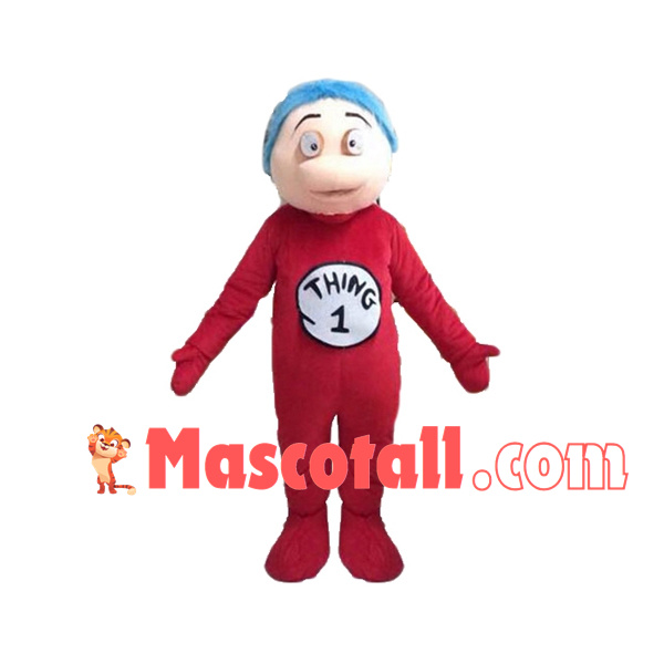 Red Doll With Trademark Mascot Costume