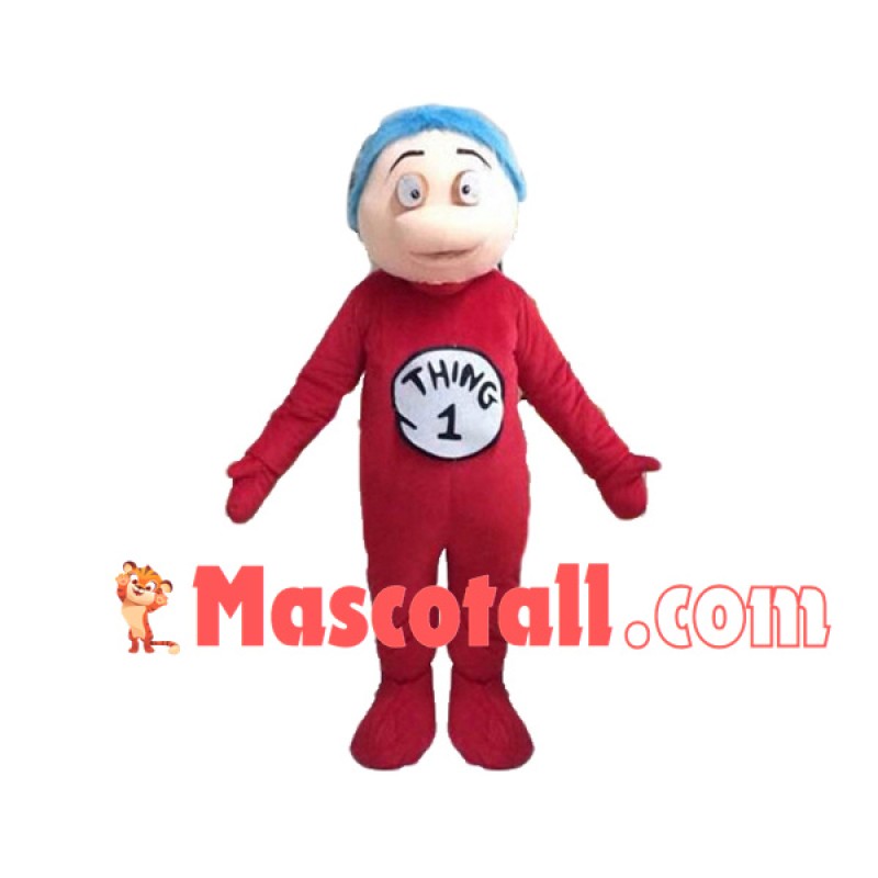 Red Doll With Trademark Mascot Costume