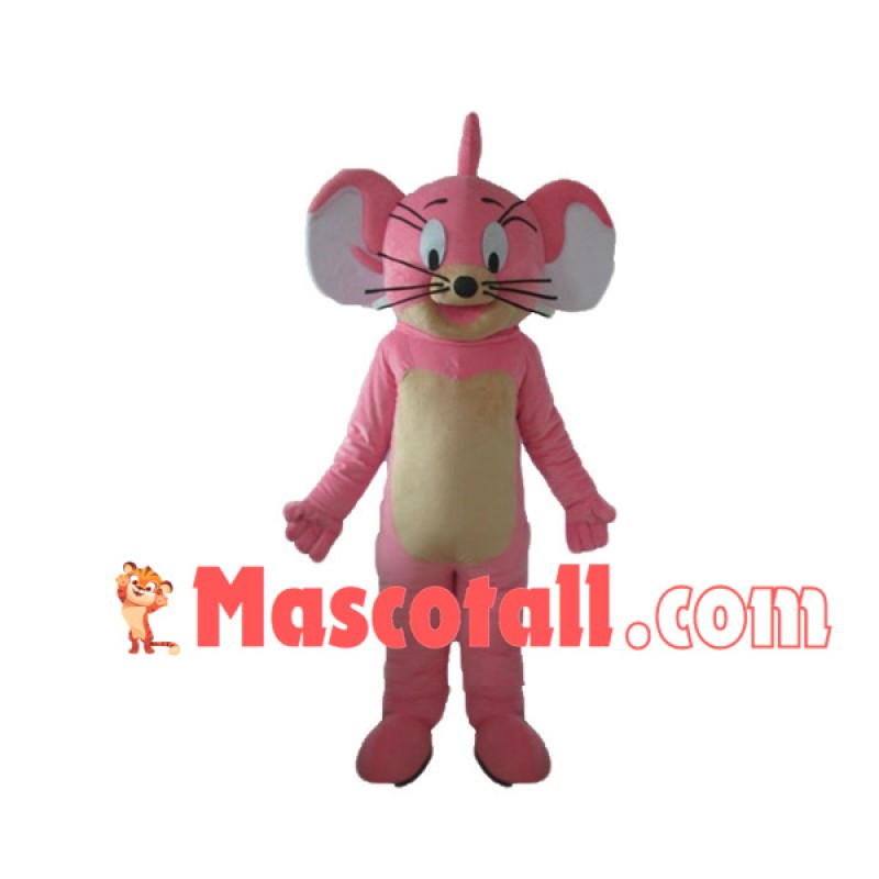 Pink Jerry Mouse Cartoon Mascot Costume
