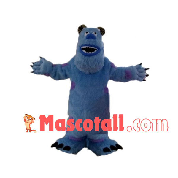 Pleased Blue Monster Sullivan Mascot Costume