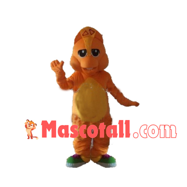 Orange Baby Triceratop Mascot Costume