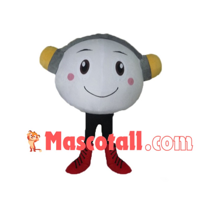 Cartoon White Swollen Bun Mascot Costume