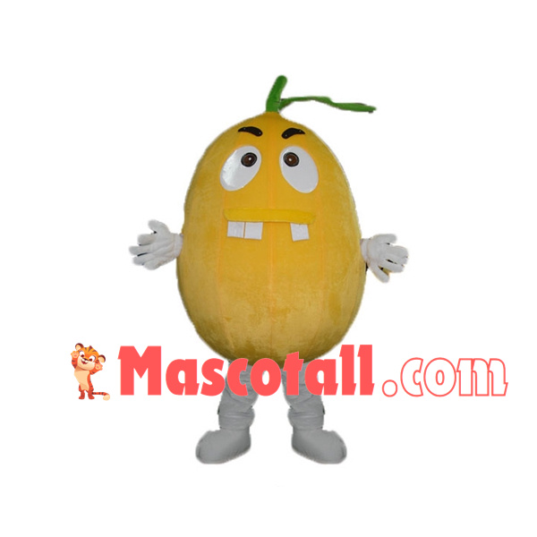 Cartoon Lemon With Buck Teeth Mascot Costume