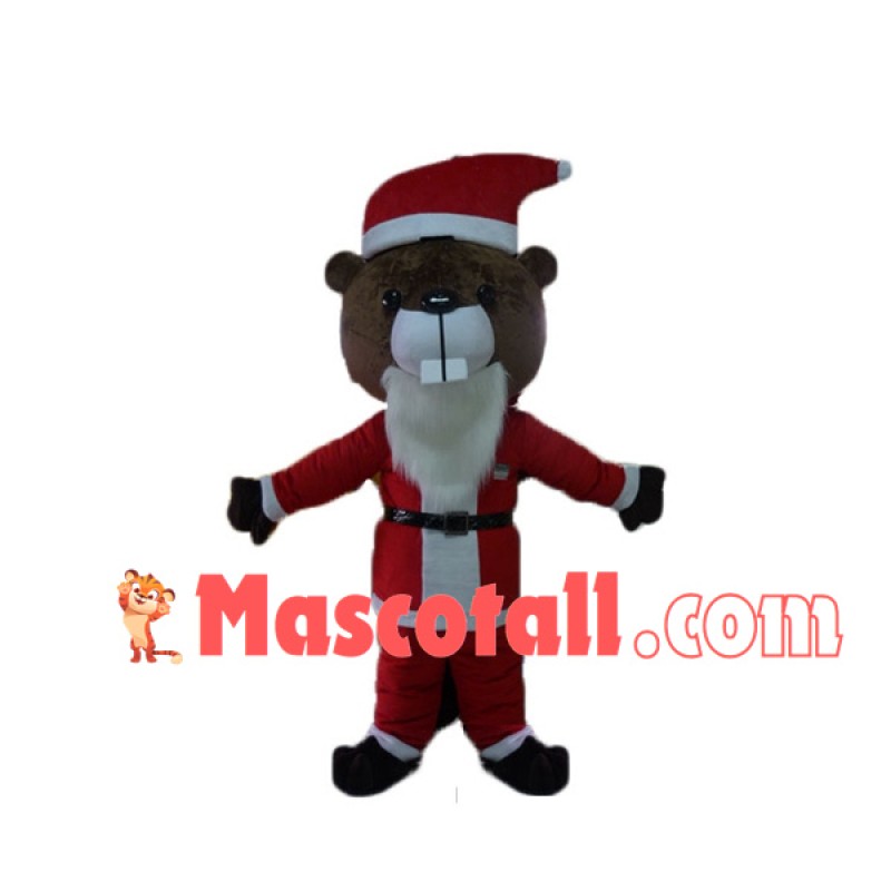 Brown Beaver Mascot Costume For Christmas