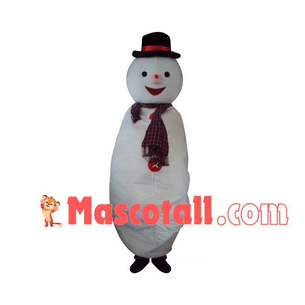 Christmas Snowman Wrapped Over Mascot Costume