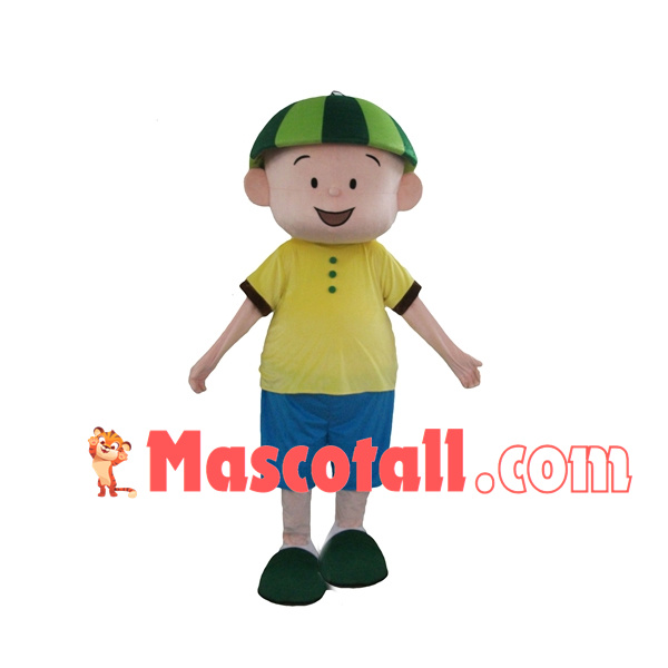 Little Boy In Watermelon Hat Mascot Costume