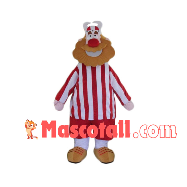 Funny Cartoon Brown Bearded Man Mascot Costume