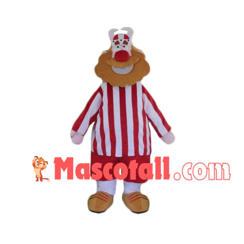 Funny Cartoon Brown Bearded Man Mascot Costume
