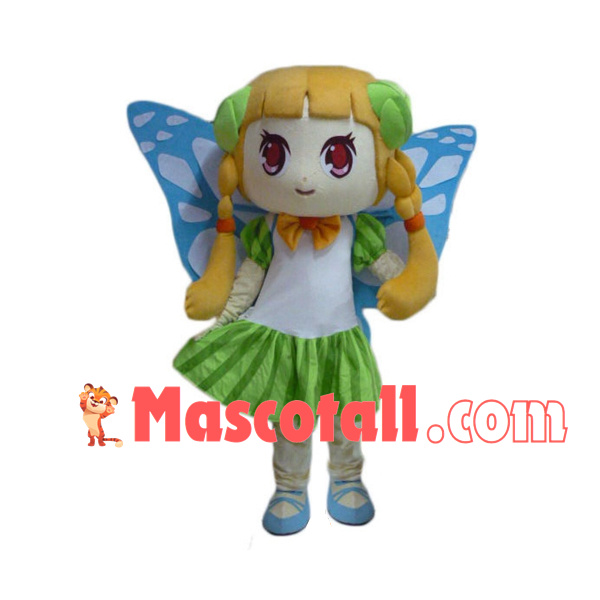 Pretty Butterfly Fairy Girl Mascot Costume