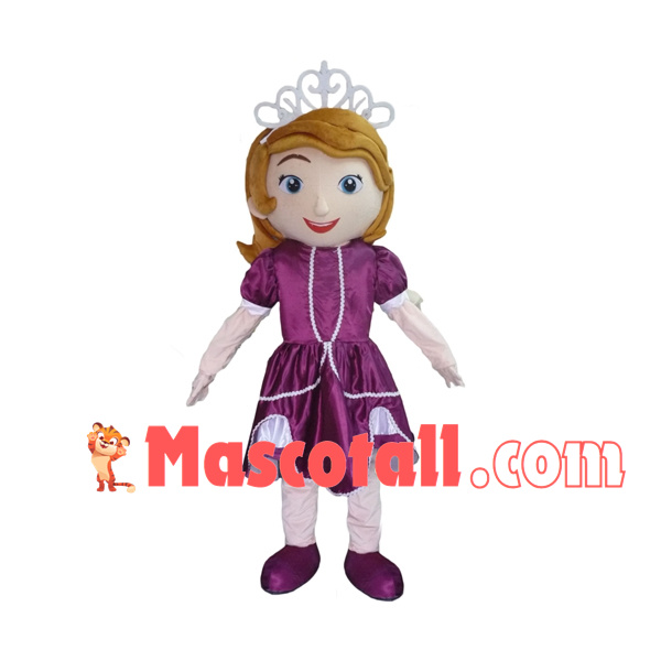 Honorable Princess In The Lace Dress Mascot Costume
