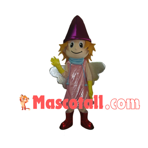 Gorgeous Fairy With Blond Hair Mascot Costume