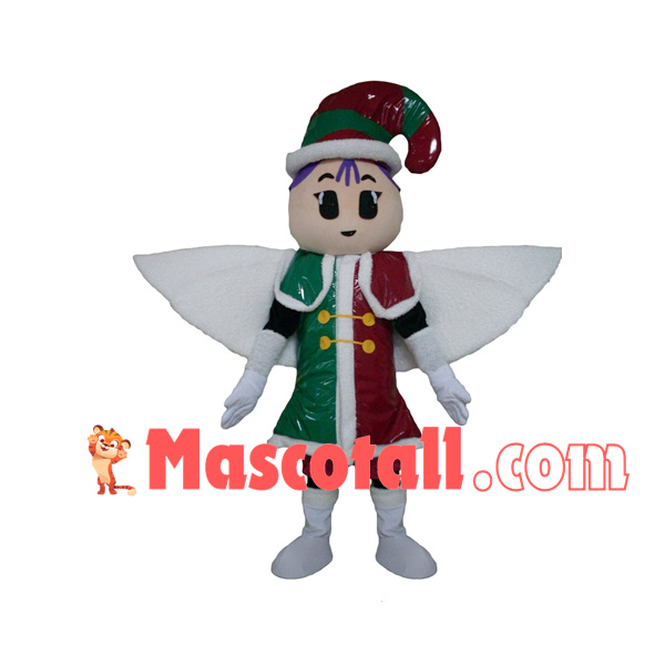 Christmas Angle Elf Mascot Costume
