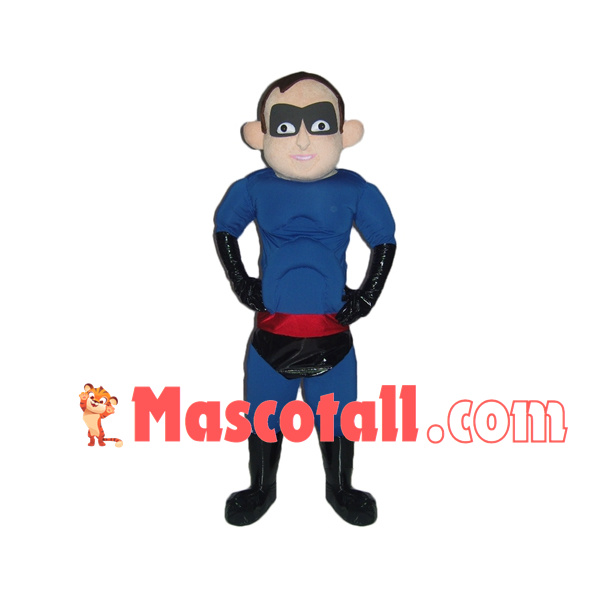 Robust Thief With Blindfold Mascot Costume