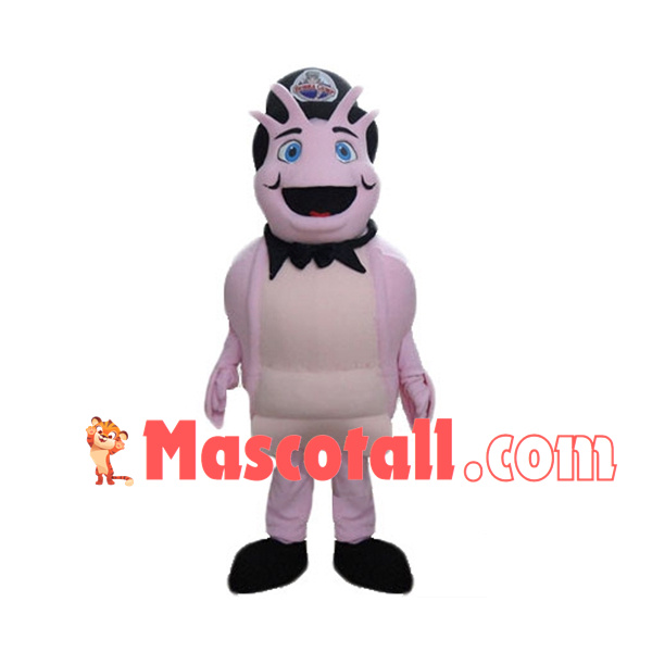 Vivid Cartoon Pink Dragon Mascot Costume