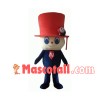 Cartoon Soft Doll In The Top Hat Mascot Costume