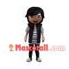 Handsome Boy Wearing Fashion Suit Mascot Costume