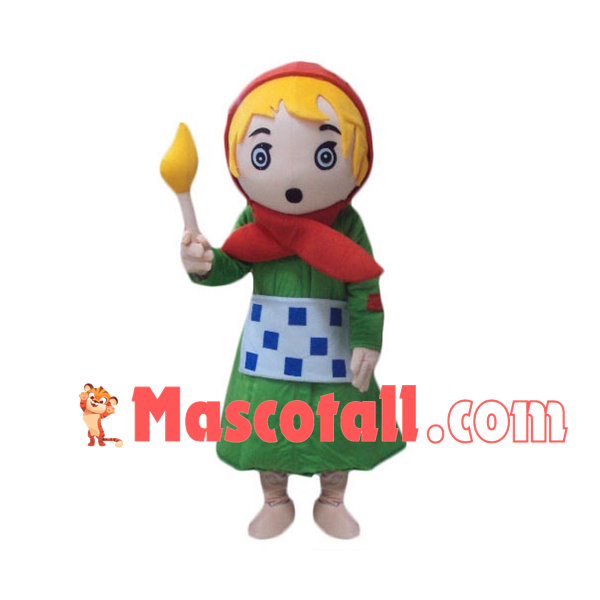 Poor Little Girl Lighting Match Mascot Costume