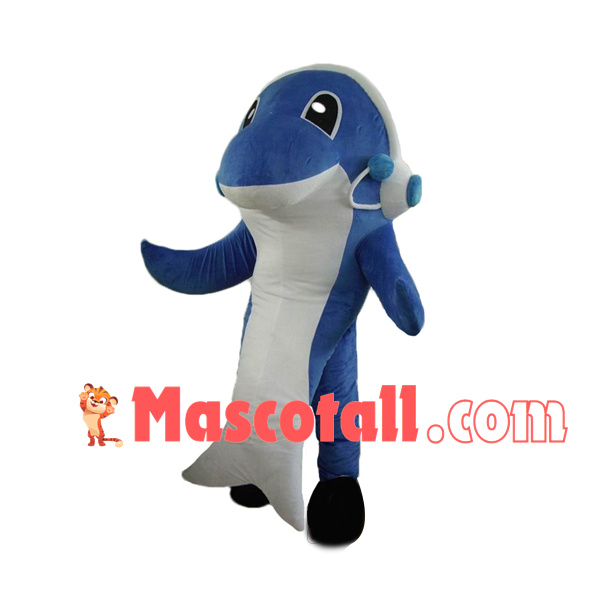 Professional Customer Service Dolphin Mascot Costume