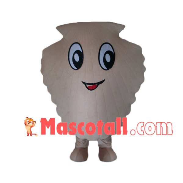 Closed Cartoon Scallop Mascot Costume