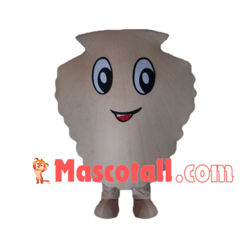 Closed Cartoon Scallop Mascot Costume
