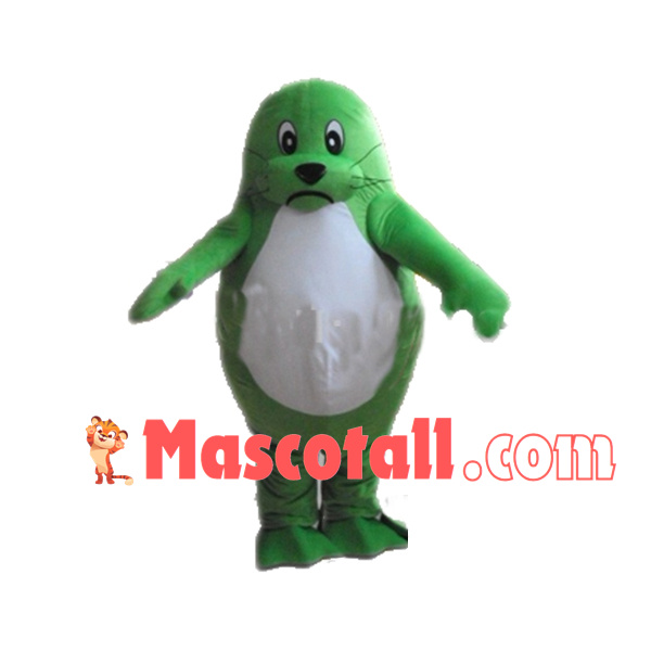 The Lost Green Little Sea Lion Mascot Costume