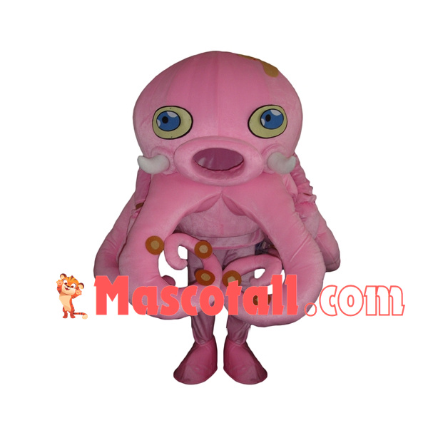 Adult Size Pink Octopus Mascot Costume