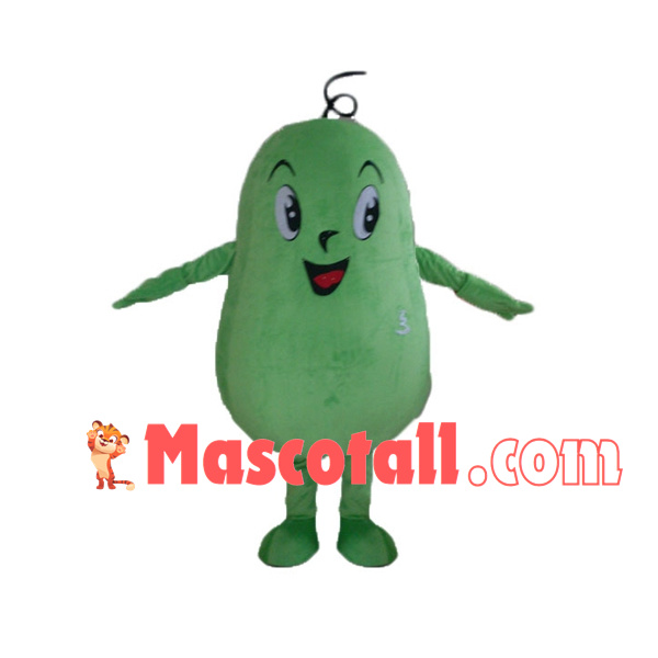 Long Striped Green Winter Melon Mascot Costume