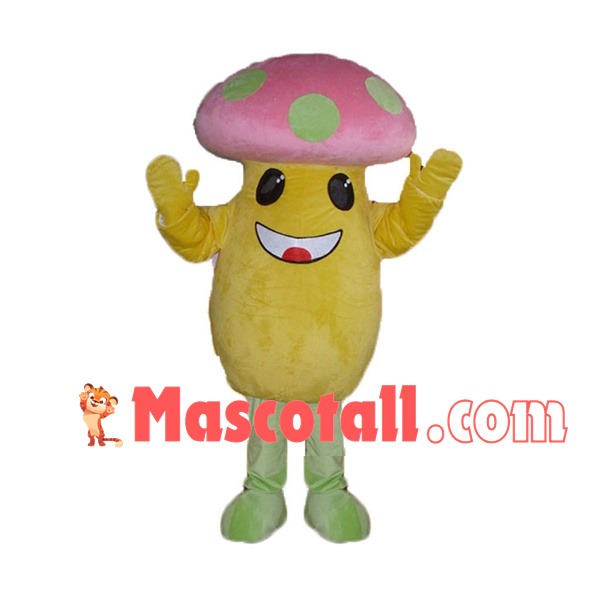 Soft Colorful Mushroom Mascot Costume
