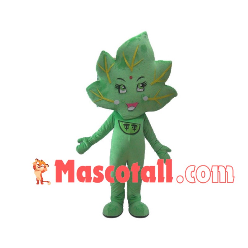 Well-connected Bright Maple Leaf Mascot Costume