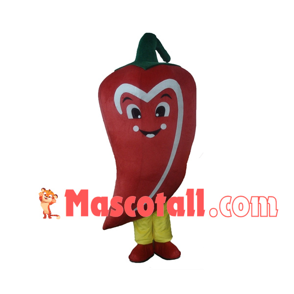 Spicy Red Hot Pepper Mascot Costume