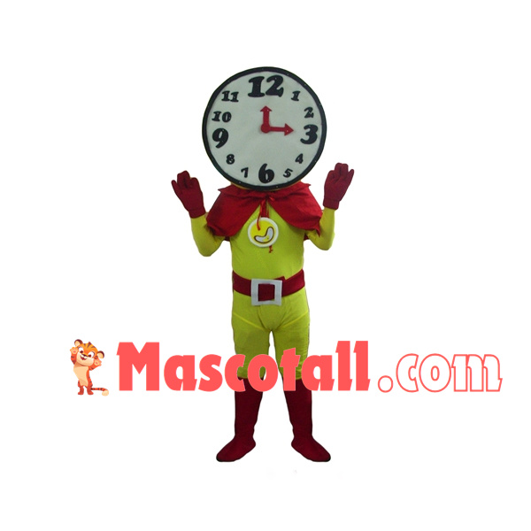 Super Wall Clock Doll Mascot Costume
