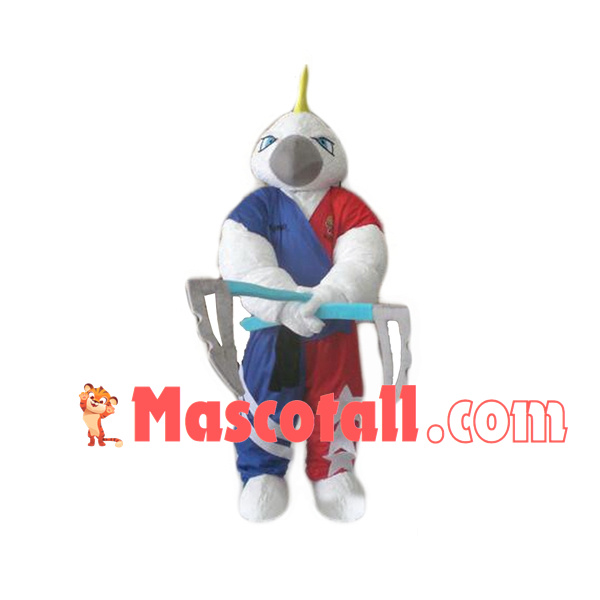 Serious National Player White Falcon Mascot Costume