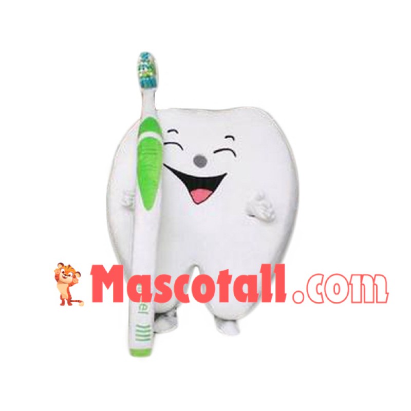 Happy Smile Cartoon Tooth Mascot Costume