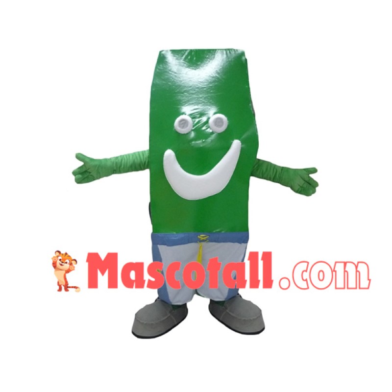 Green Cartoon Tin Box Mascot Costume