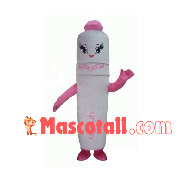 Pink Moisturizing Color Changing Lipstick Mascot Costume